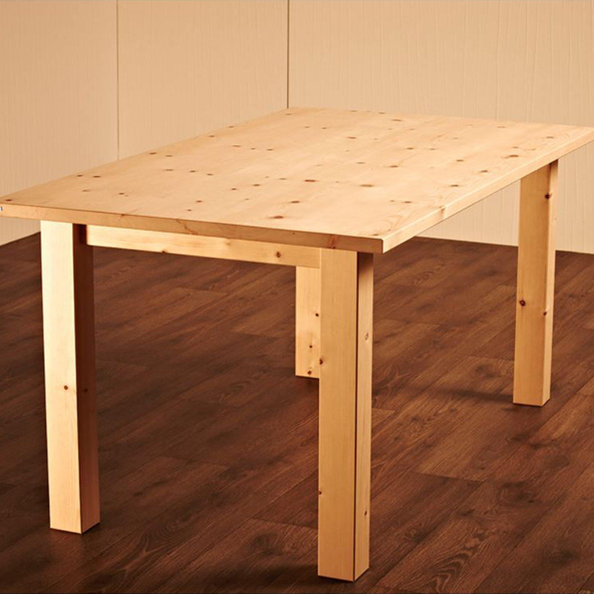 Massiver Holztisch 'Tablein' | Fichte, Buche, Eiche oder Zirbe | L 120/160 x B 80/90 x H 75 cm | Made in Südtirol