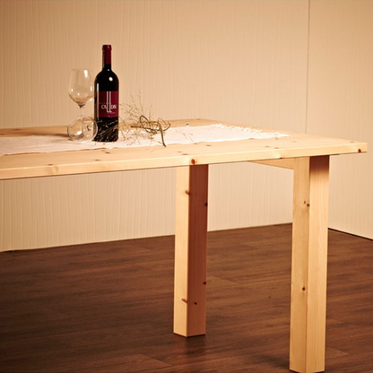 Massiver Holztisch 'Tablein' | Fichte, Buche, Eiche oder Zirbe | L 120/160 x B 80/90 x H 75 cm | Made in Südtirol