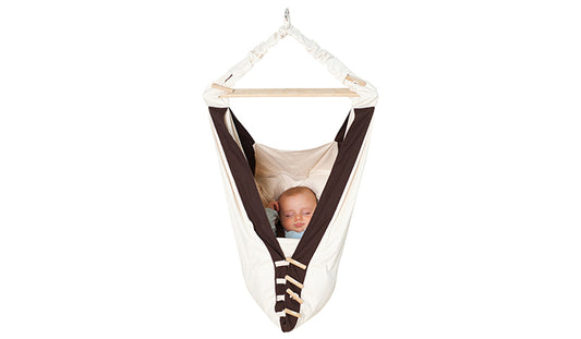 Babyhängematte Kangoo - Luxuriöse Hängemattenliege für Babys | von 0 - 9 Monate | 100% Baumwolle