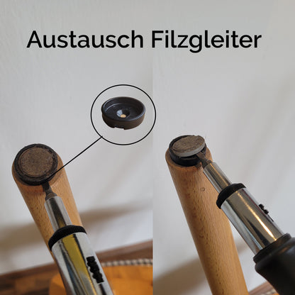 Filzgleiter 'Quick Click' | geschraubt und eingeklickt | 24 Stück-Set | DM 25 mm | für Stühle und andere Möbel  | in verschiedenen Ausführungen | Made in Germany