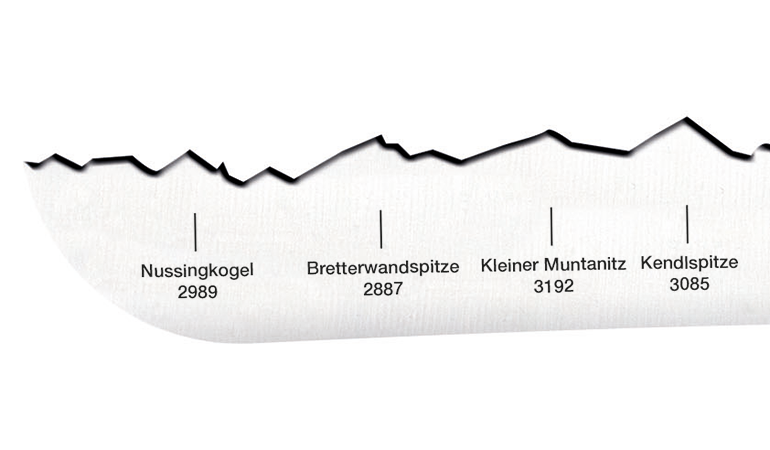 Brotmesser 'Großglockner' | mit Panoramaschliff | handgemacht | aus Rockwell-Stahl mit Griff aus Palisanderholz | Made in Schwitzerland