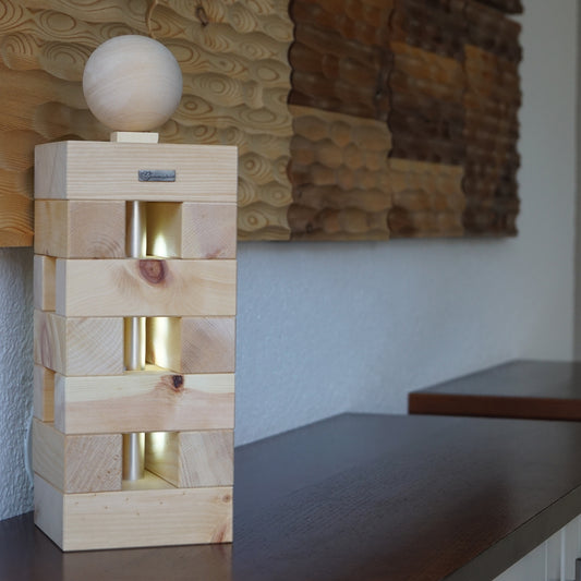 Zirbenlampe - 'Soft & Ambient'  | 36x12x12 cm | handgemacht in Tirol