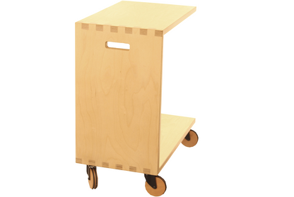 Design mit System - Mobiles Tischchen 'Moving Desk' | B 38 x H 78 x T 60 cm | Birkenholz | Echtes Handwerk | Made in Austria