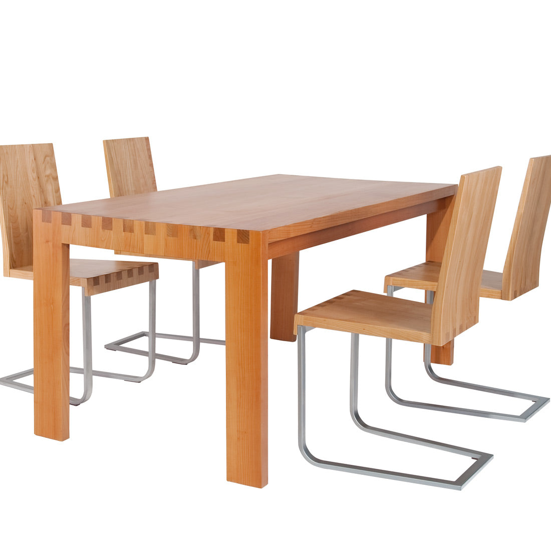 Tischgruppe 'ViSitable' | verschiedene Ausführungen | L 160 x B 84 x H 76 cm | massive Kirsche lackiert | Made in Südtirol
